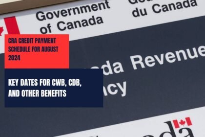 CRA Credit Payment Schedule for August 2024