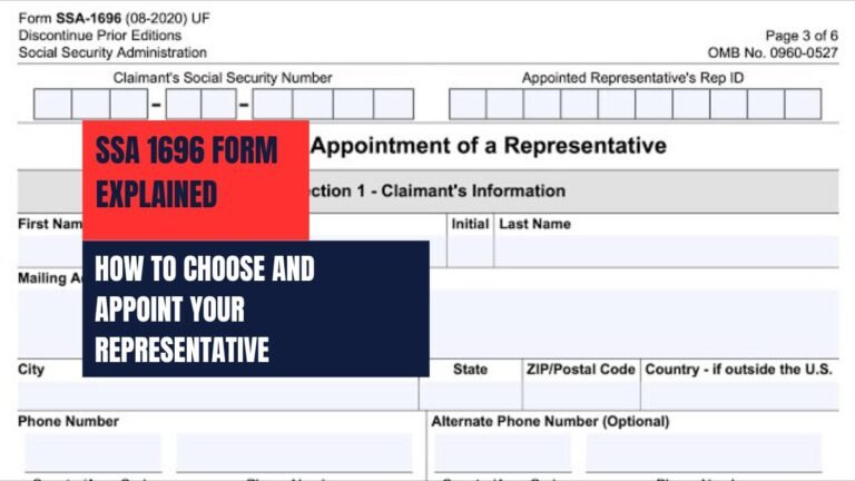 SSA 1696 Form Explained: How to Choose and Appoint Your Representative ...