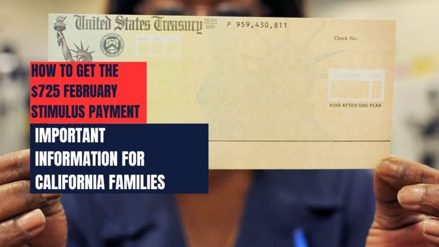 How to Get the $725 February Stimulus Payment: Important Information for California Families